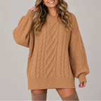 Cable Knit Jumper Dress
