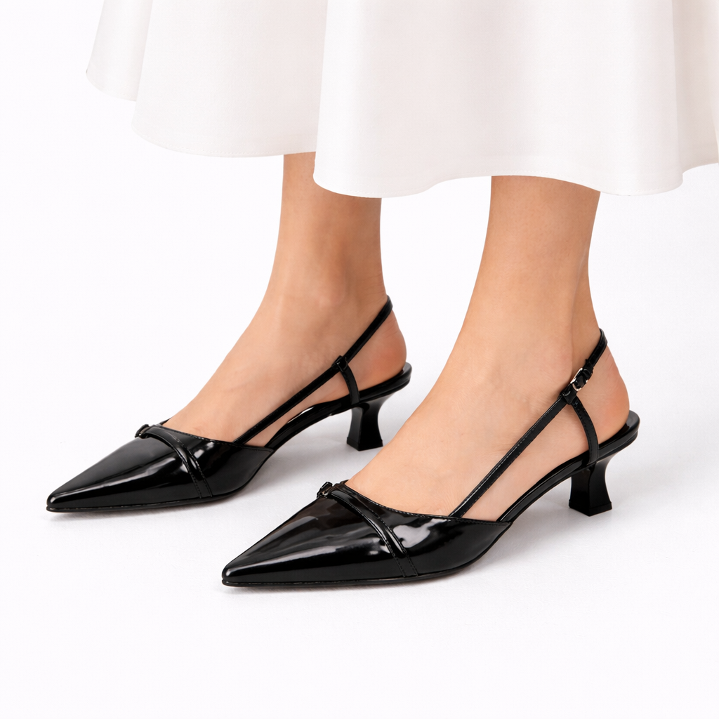 Patent Slingback Heels