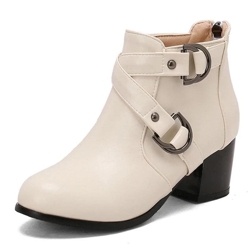 Bella Buckle Ankle Boots