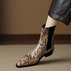 Seraphina Snakeskin Booties