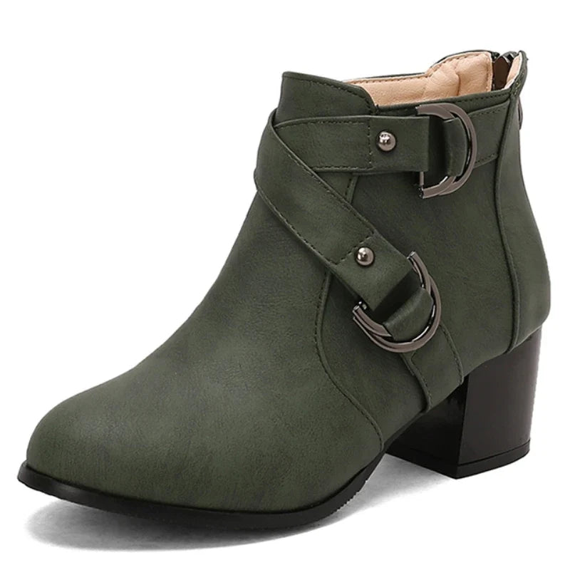 Bella Buckle Ankle Boots
