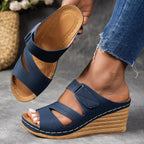 Sandra Leather Wedges