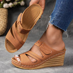 Sandra Leather Wedges