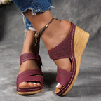 Sandra Leather Wedges