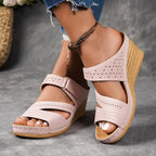 Sandra Leather Wedges