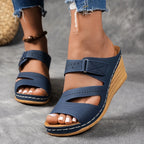 Sandra Leather Wedges