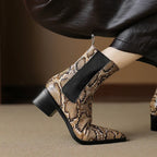 Seraphina Snakeskin Booties