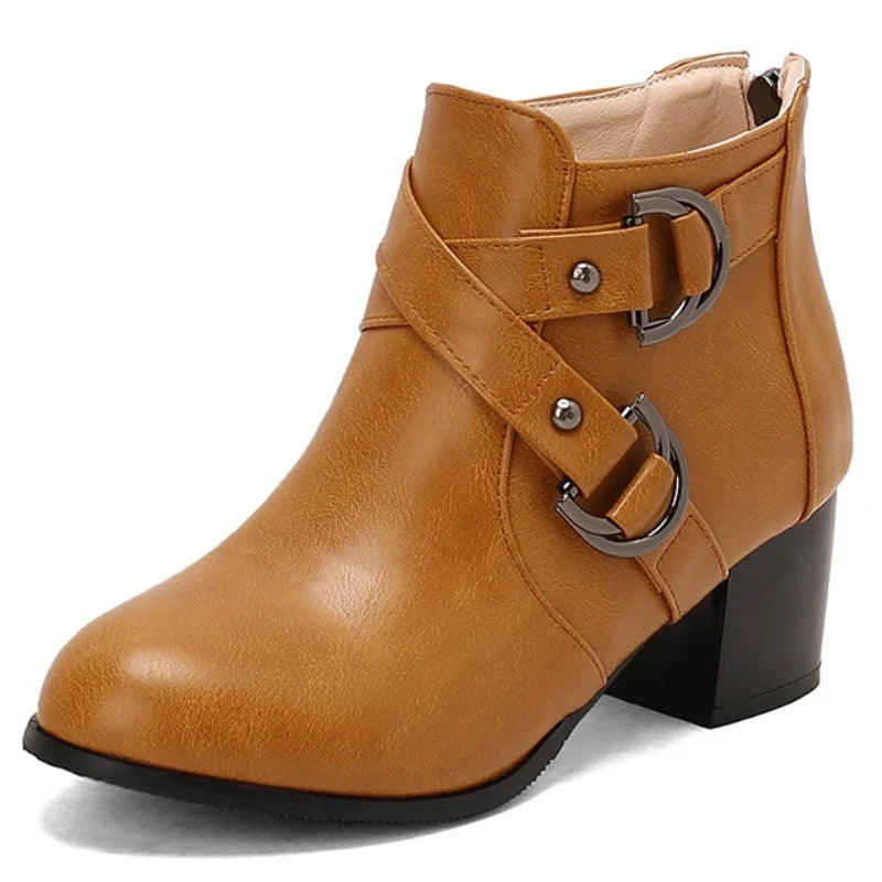 Bella Buckle Ankle Boots