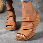 Sandra Leather Wedges