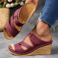 Sandra Leather Wedges