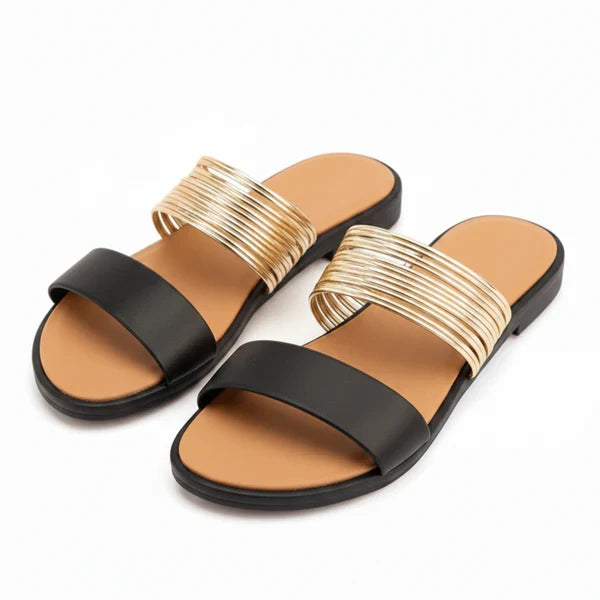 Metallic Multi-Strap Slides