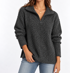 Textured Quarter-Zip Sweater