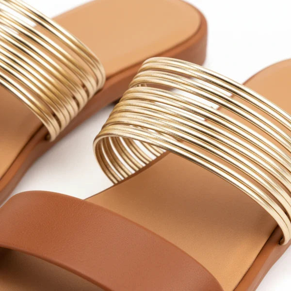 Metallic Multi-Strap Slides