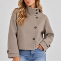 Cropped High-Neck Jacket