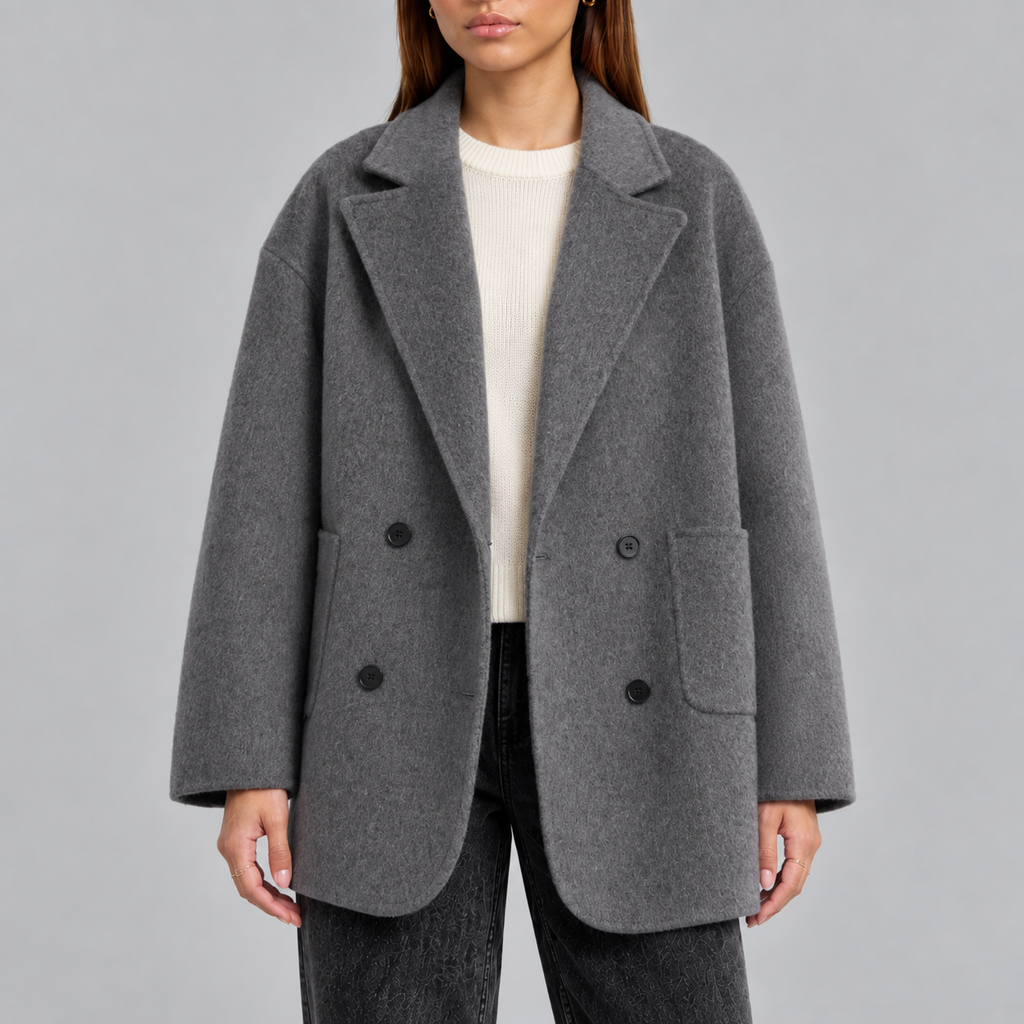 Oversized Double-Breasted Coat