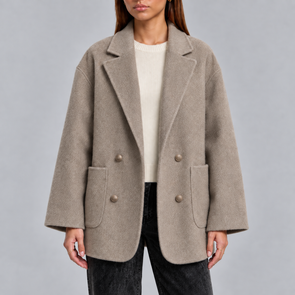 Oversized Double-Breasted Coat