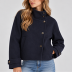 Cropped High-Neck Jacket