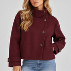 Cropped High-Neck Jacket