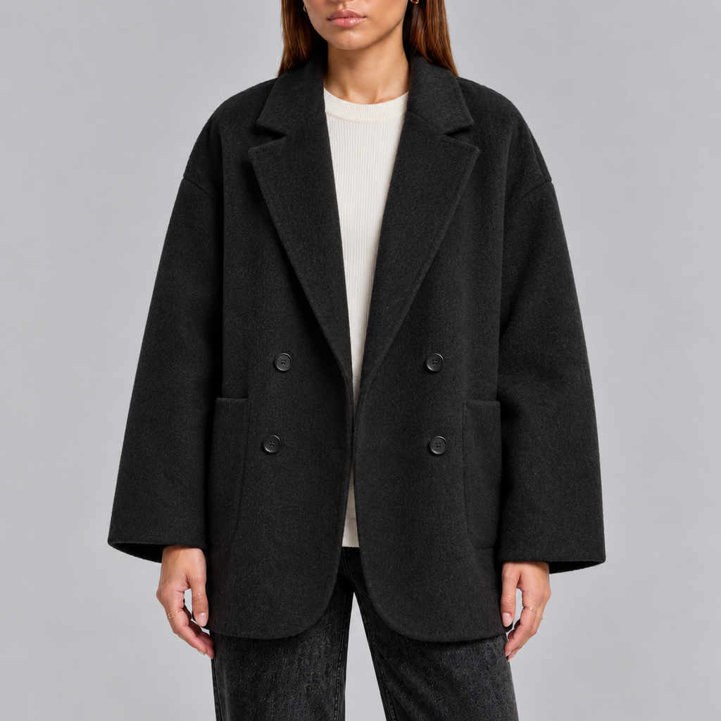 Oversized Double-Breasted Coat