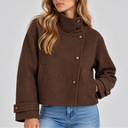 Cropped High-Neck Jacket