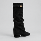 Buckle Knee-High Boots