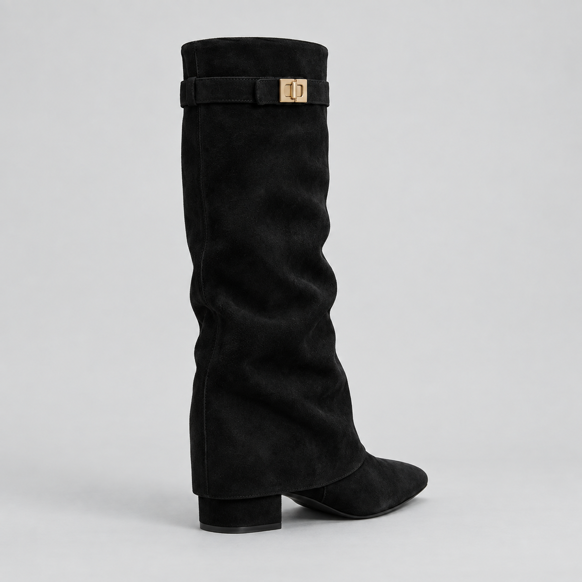 Buckle Knee-High Boots