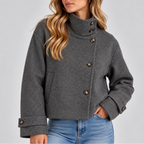 Cropped High-Neck Jacket