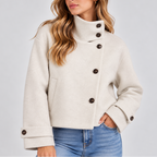 Cropped High-Neck Jacket