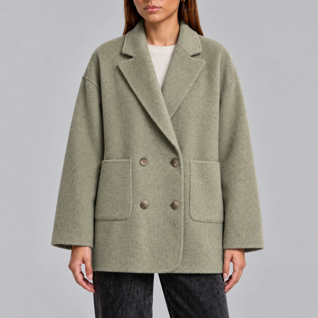 Oversized Double-Breasted Coat