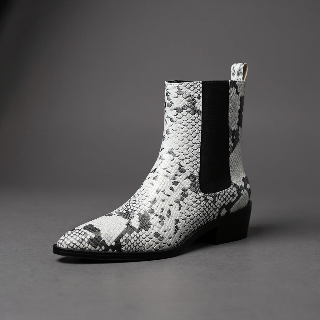 Seraphina Snakeskin Booties