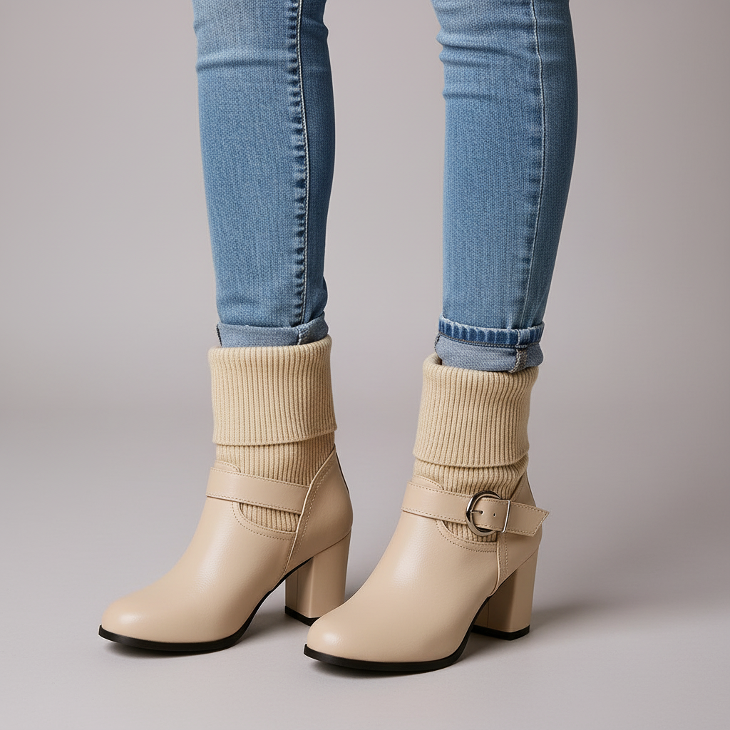 Brooklyne Block Heel Boots
