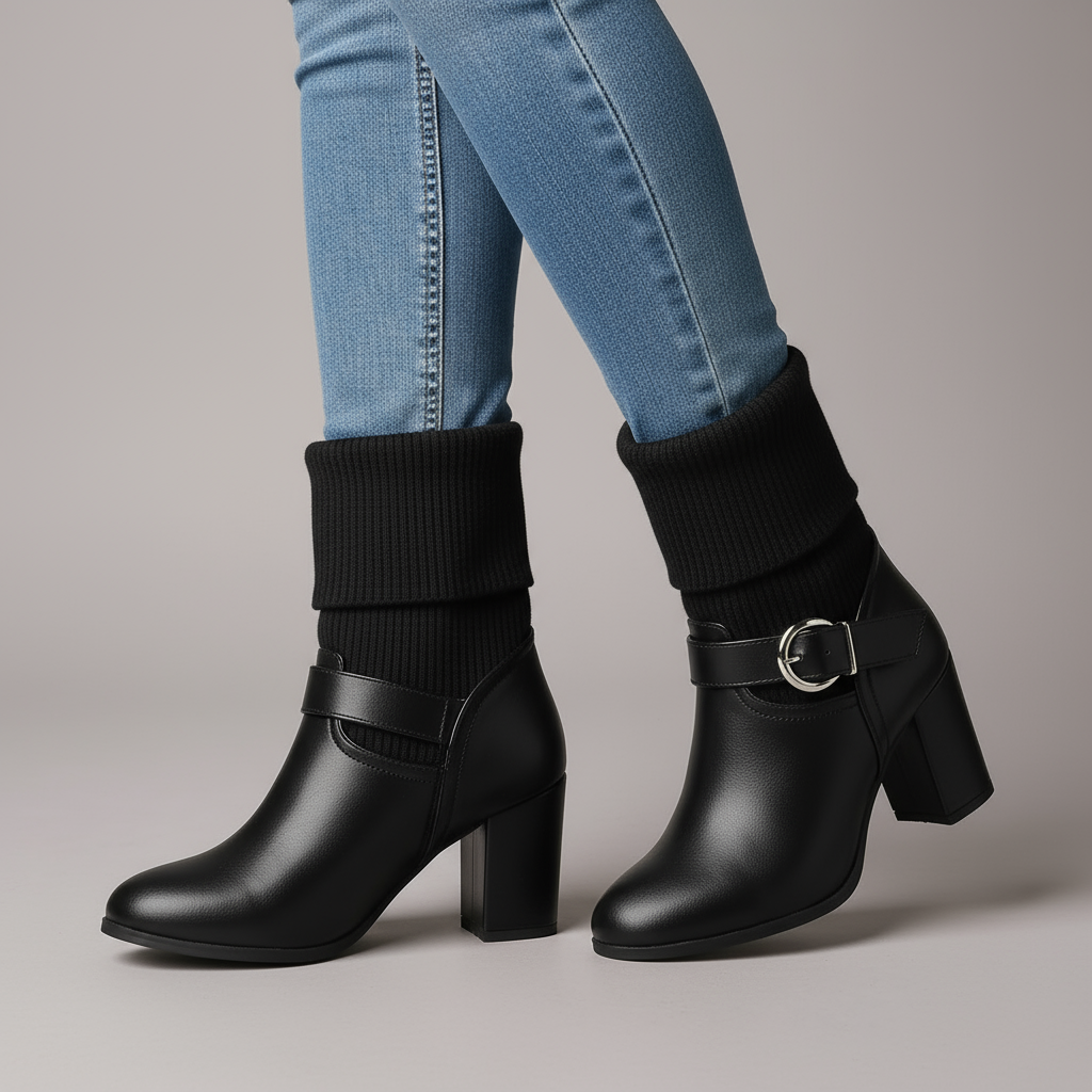Brooklyne Block Heel Boots