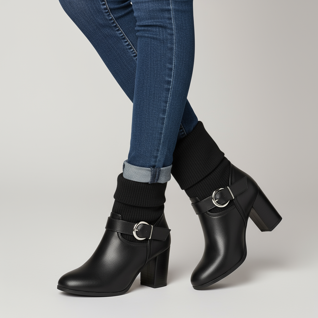 Brooklyne Block Heel Boots