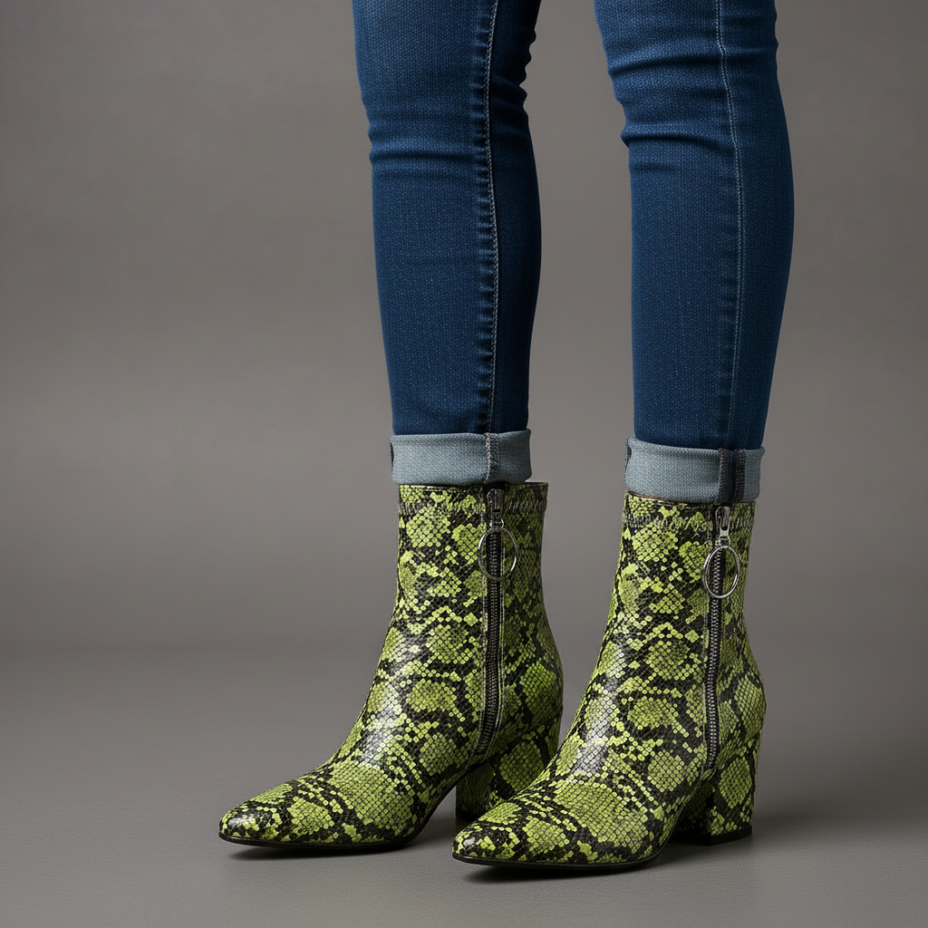 Sama Snakeskin Boots
