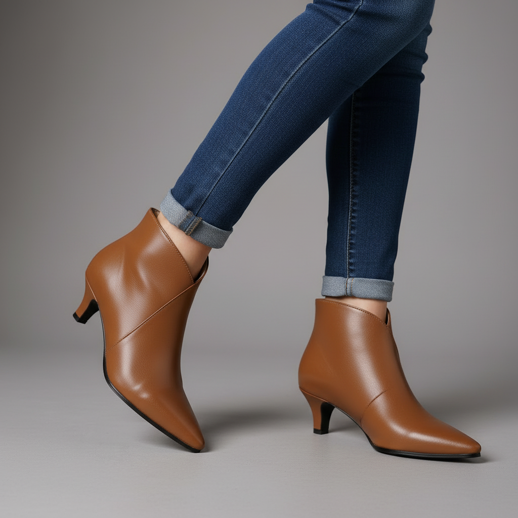 Iris Kitten Heel Boots