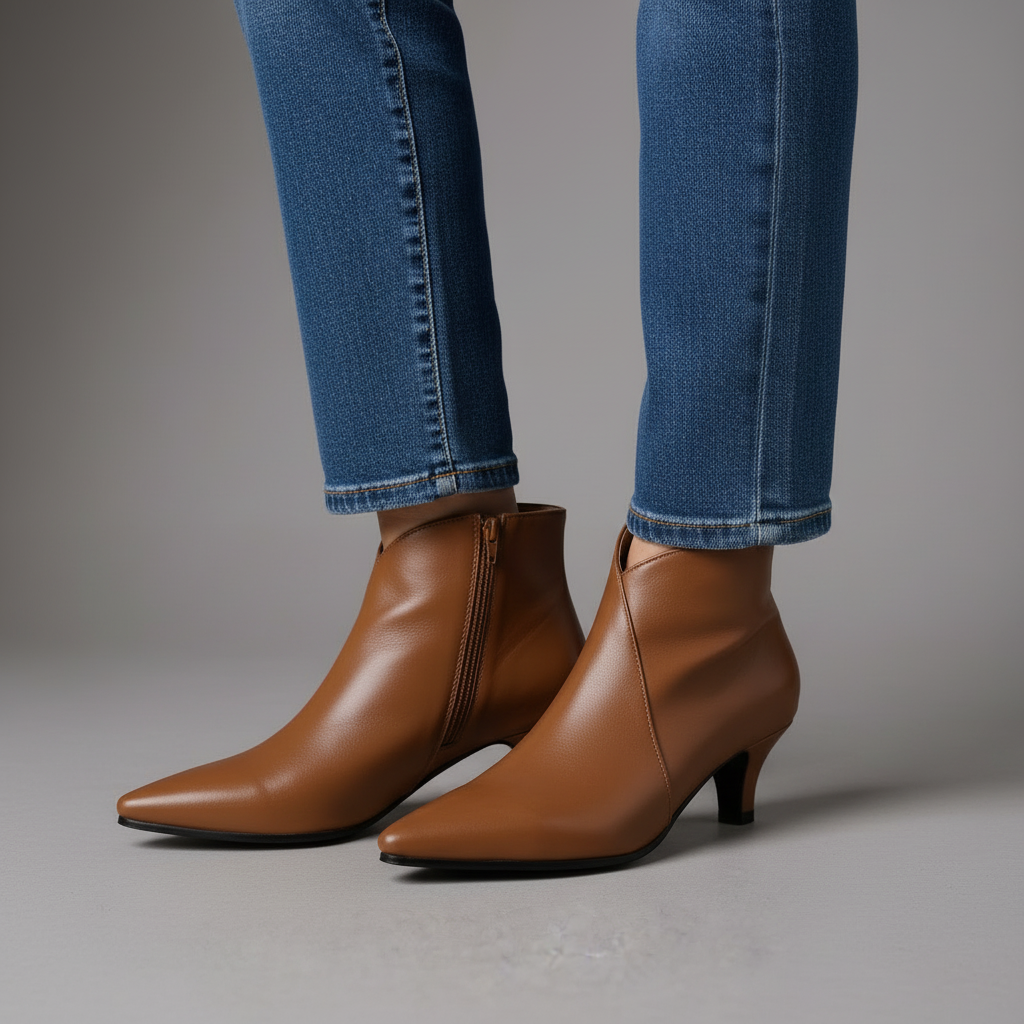 Iris Kitten Heel Boots