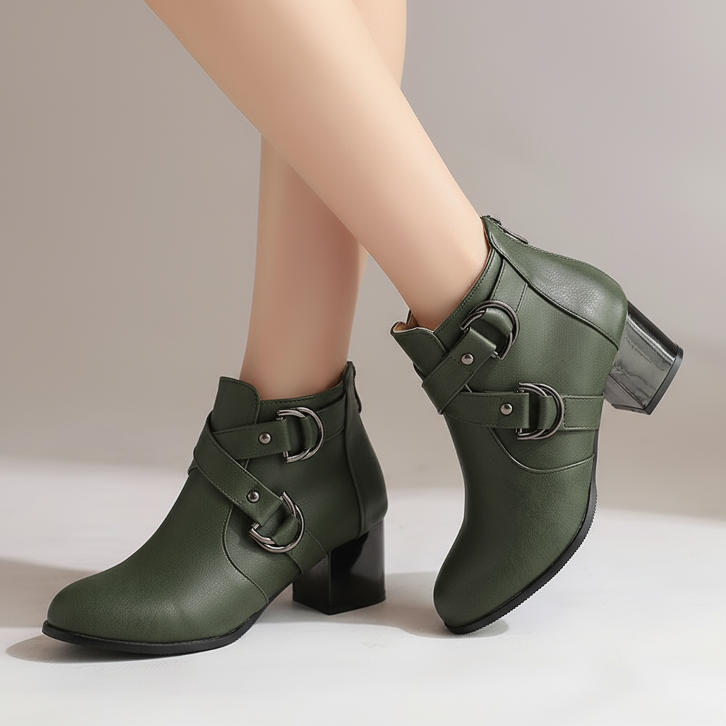 Bella Buckle Ankle Boots
