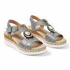 Metallic Wedge Sandals