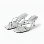 Knot Strap Heeled Sandals